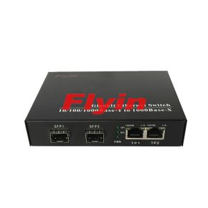 10/100/1000M Fiber media converter with 8 RJ45 port + 1 Fiber port,Single Fiber