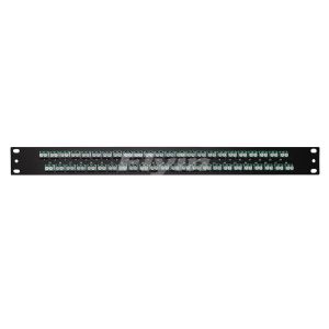 96 Fibers OM4 Multimode, 48 x LC UPC Duplex (Aqua) 1U 19'' Fiber Adapter Panel