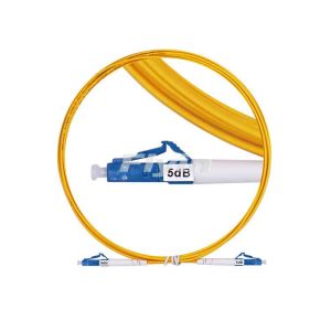 LC/UPC to LC/UPC Simplex Single-Mode 2.0mm 3M LSZH Yellow 5dB Attenuator Fiber Patch Cord